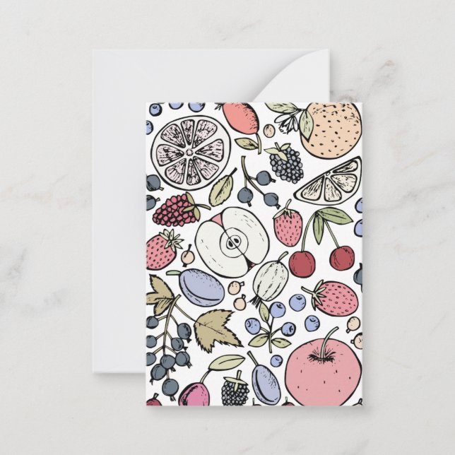 Vintage fruit themed, vintage card (Front)