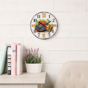 Vintage Fruit Wall Clock