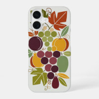 Vintage Fruit with Stylised Grapes