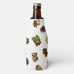 Vintage Fruits & Flowers Bottle Cooler