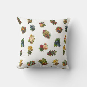 Vintage Fruits & Flowers Cushion