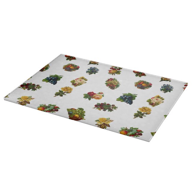 Vintage Fruits & Flowers Cutting Board (Corner)