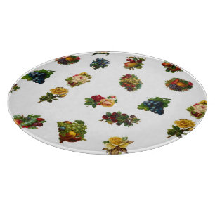 Vintage Fruits & Flowers Cutting Board