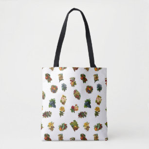 Vintage Fruits & Flowers Tote Bag