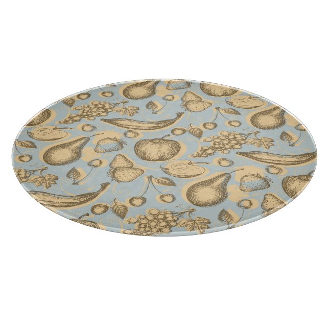Vintage fruits pattern cutting board (Corner)