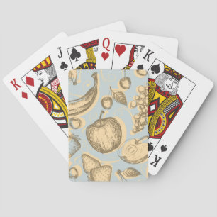 Vintage fruits pattern playing cards