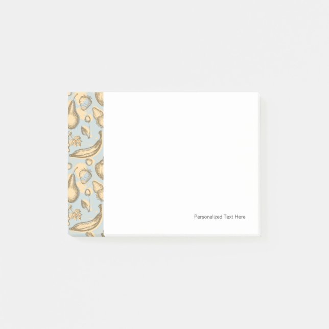 Vintage fruits pattern post-it notes (Front)