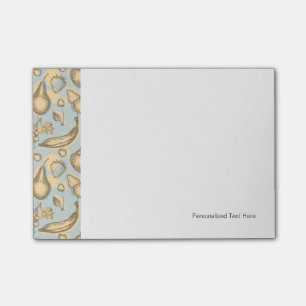 Vintage fruits pattern post-it notes