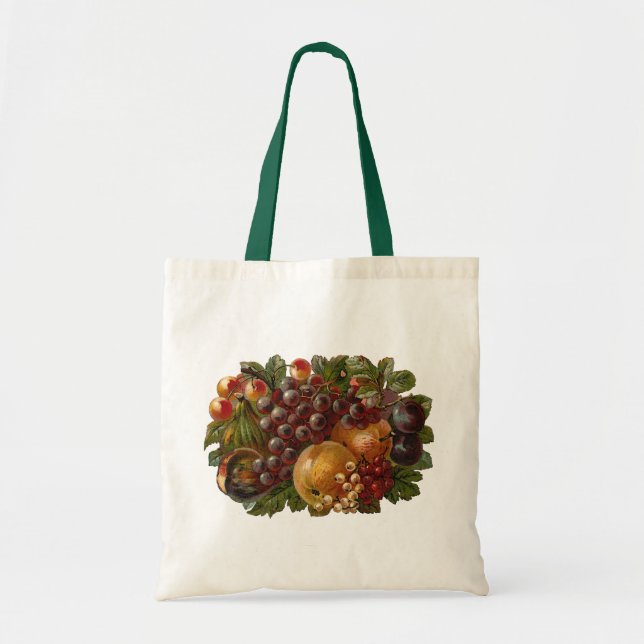 Vintage Fruits Thanksgiving Harvest Bag (Front)