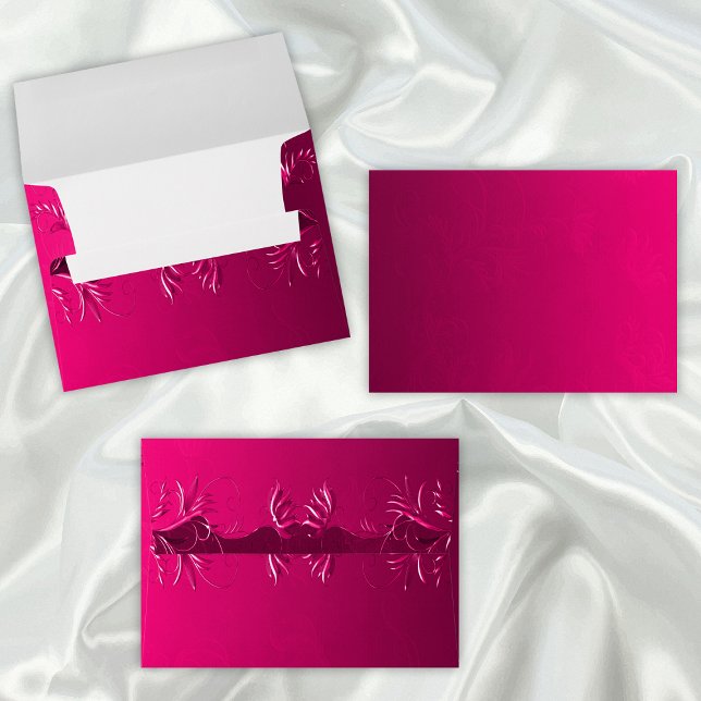 Vintage Fuchsia Pink Elegant Wedding Envelope (Creator Uploaded)