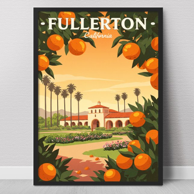 Vintage Fullerton California Poster (Creator Uploaded)