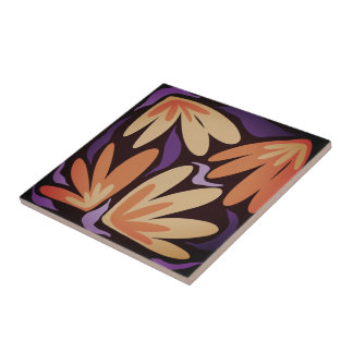 Vintage Fun boho Floral Ceramic Tile