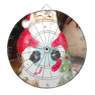 Vintage Fun Santa with Snow Art Print Dartboard