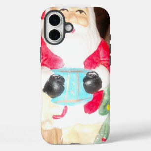 Vintage Fun Santa with Snow   Nostalgic Holiday Ar iPhone 16 Plus Case