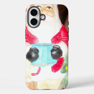 Vintage Fun Santa with Snow Nostalgic Holiday Ar iPhone 16 Plus Case