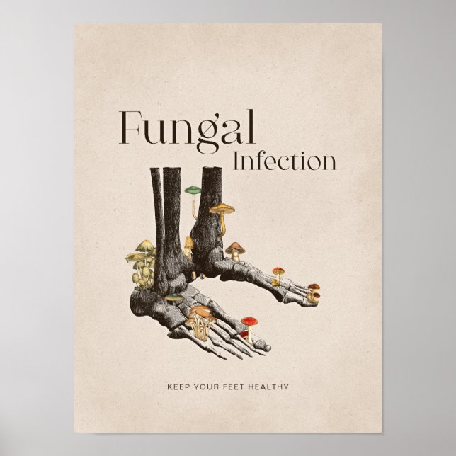 Vintage Fungal Infection Foot Care Poster (Front)