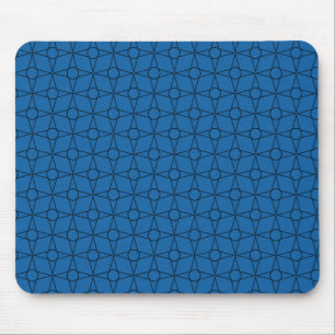 Vintage Funk Geometric Mousepad, Horizon Blue Mouse Pad