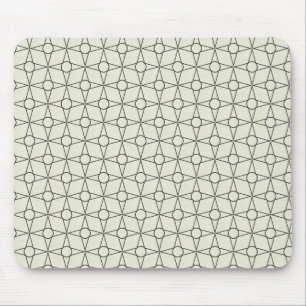 Vintage Funk Geometric Mousepad, Ivory Mouse Pad
