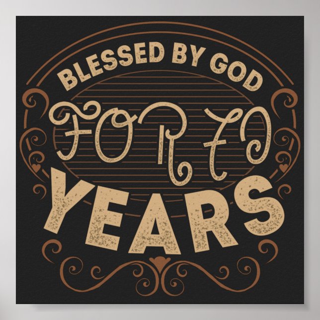 vintage Funny 70 years old saying quote Poster (Front)