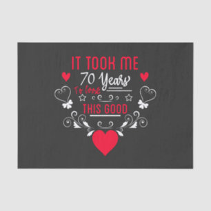 vintage Funny 70 years old saying quote Tissue Paper