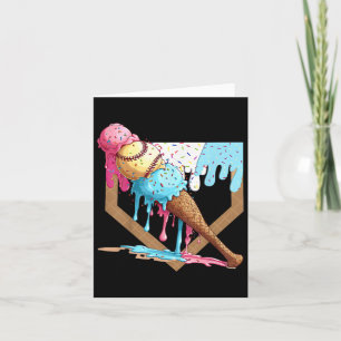 Vintage Funny Baseball Ice Cream Dripping Baseball Card