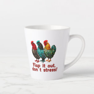 Vintage Funny Chicken Retro Farm Poultry Farmer Latte Mug