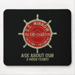 Vintage Funny Cruise Ship Retro Ships Boat Trip  Mouse Pad