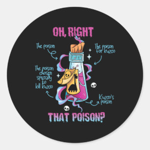 Vintage Funny Drink Me Oh Right That Poison-llama  Classic Round Sticker