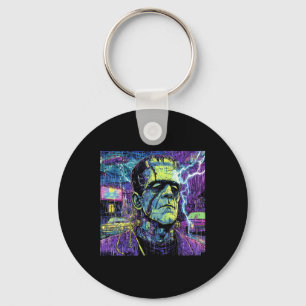 Vintage Funny Frankenstein Monster Lovers Spooky H Key Ring