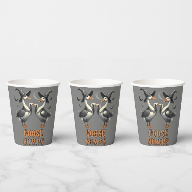 Vintage Funny Goose Bump Halloween Paper Cups (Multi)