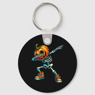 Vintage Funny Halloween Pumpkin Spooky Nuggets Chi Key Ring