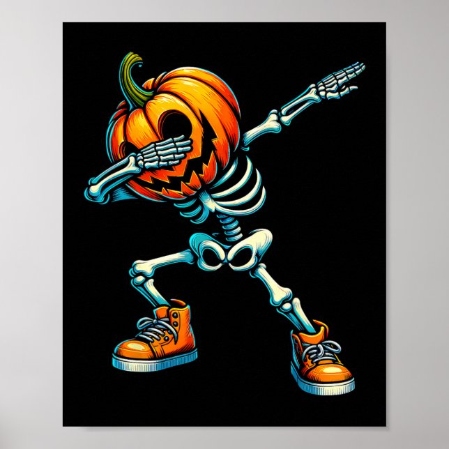 Vintage Funny Halloween Pumpkin Spooky Nuggets Chi Poster (Front)