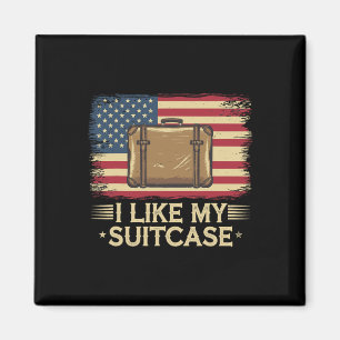 Vintage Funny I Like My Suitcase Trump Meme 1  Magnet