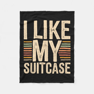 Vintage Funny I Like My Suitcase Trump Meme 2  Fleece Blanket