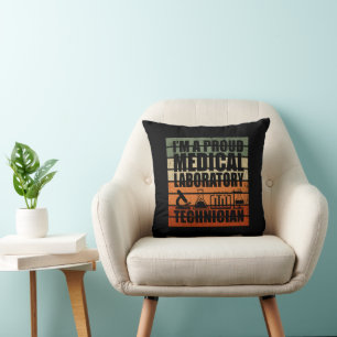Vintage funny Medical Lab Tech Cushion