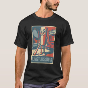 Vintage Funny Meme Brainrot Tung Tung Tung Sahur T-Shirt