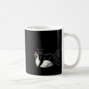 Vintage Funny Meme Cute Kitty Cat And Chicken What Coffee Mug
