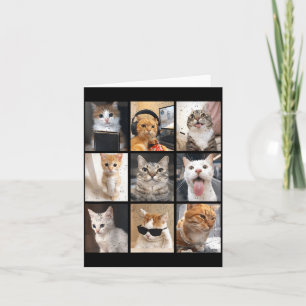 Vintage Funny Memes Cute Cat Men Women Kid Card