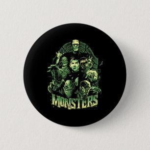 Vintage Funny Monster Mash Frankenstein Horror Mov 6 Cm Round Badge