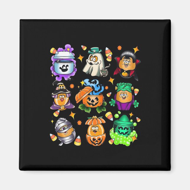 Vintage Funny Nuggets Meal Bucket Halloween Spooky Magnet (Front)