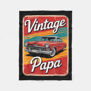 Vintage Funny Papa  Fleece Blanket
