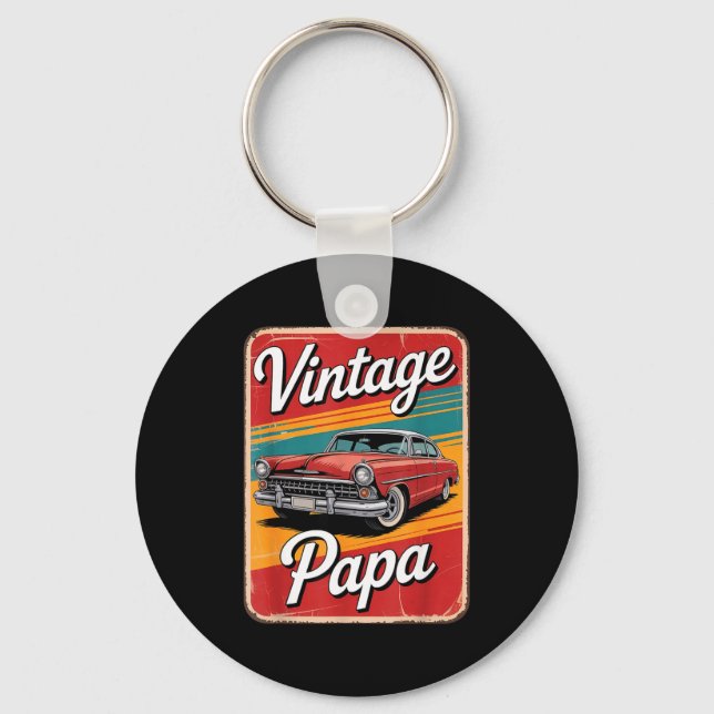 Vintage Funny Papa  Key Ring (Front)