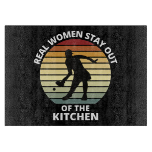Vintage Funny Pickleball Women Cutting Board