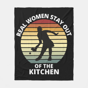 Vintage Funny Pickleball Women Fleece Blanket