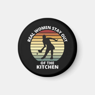 Vintage Funny Pickleball Women Magnet