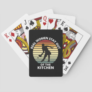 Vintage Funny Pickleball Women Playing Cards