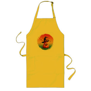 vintage funny pumpkin fall autumn season long apron