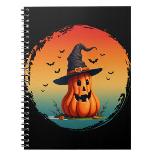 vintage funny pumpkin fall autumn season notebook