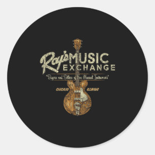 Vintage Funny Quote Ray's Clic Retro Music Lover G Classic Round Sticker