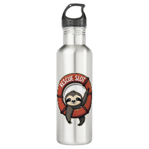 Vintage Funny Rescue Sloth Retro Humour Design 2 710 Ml Water Bottle